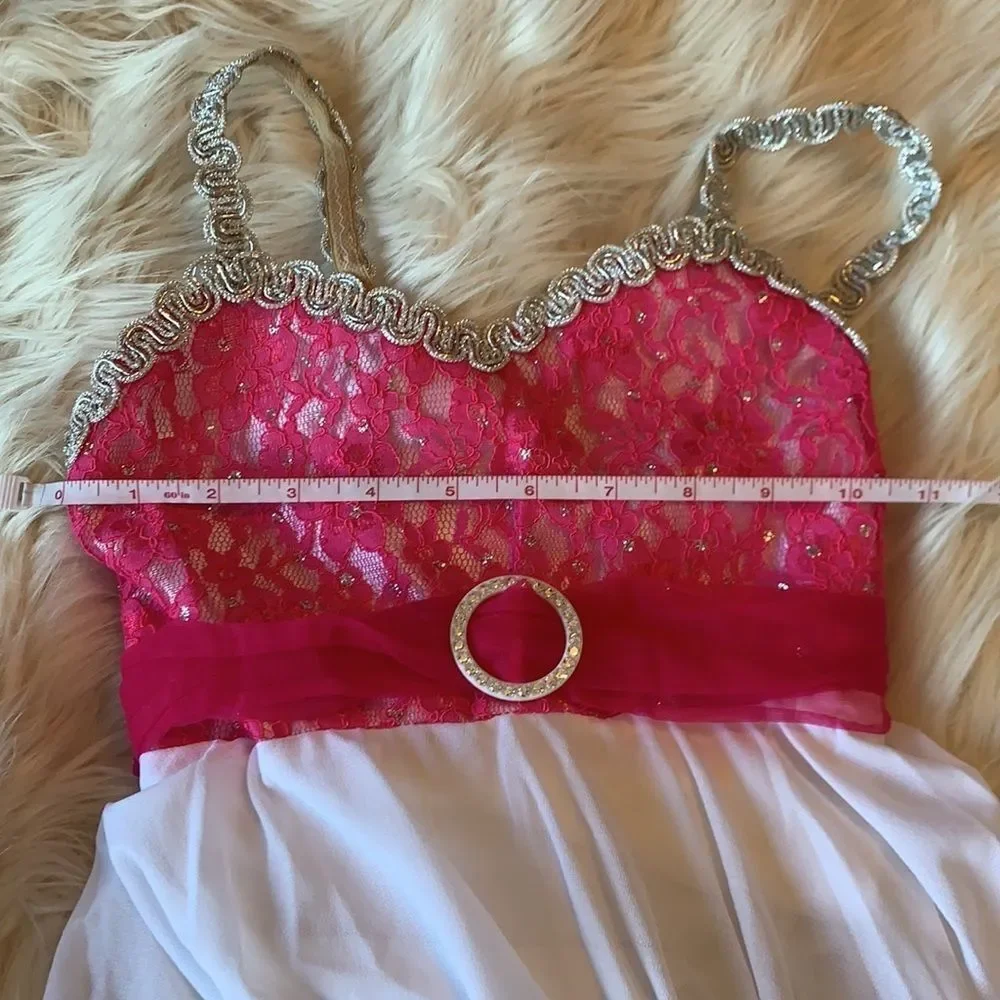 Wolff Fording & Co Pink and White Dress Child Size 8C